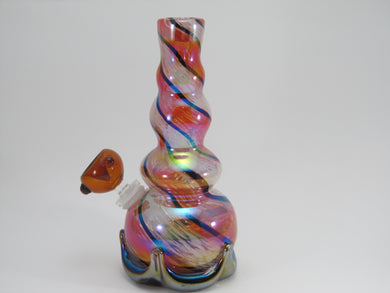Wavy and Striped Soft Glass Water Pipe