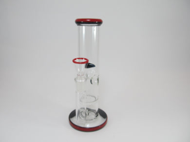 Red and Black Straight Tube Water Pipe