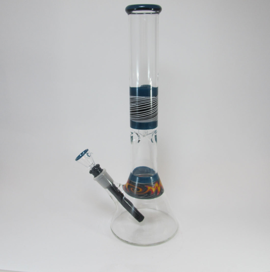 Flame Design Beaker Water Pipe