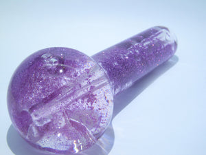 Glitter glass glycerine pipe 4 inches.