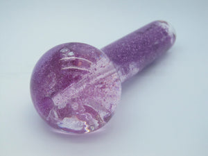 Glitter glass glycerine pipe 4 inches.