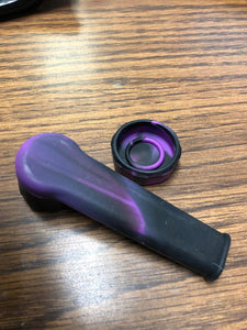 Silcone handpipe with lid. Multiple colors available.