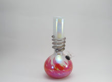 Load image into Gallery viewer, Hot Pink and Silver Bulb Water Pipe