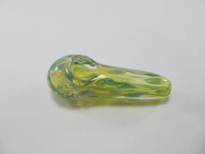 Yellow and Green Cone Style Hand Pipe