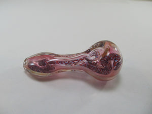 Red and Pink Spiral Hand Pipe