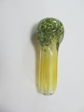 Skinny Green and Yellow Hand Pipe