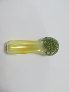 Skinny Green and Yellow Hand Pipe
