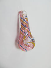 Load image into Gallery viewer, Pink Hand Pipe with Blue and Yellow Design