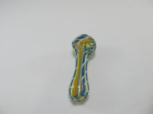 Load image into Gallery viewer, Blue and Yellow Swirl Hand Pipe
