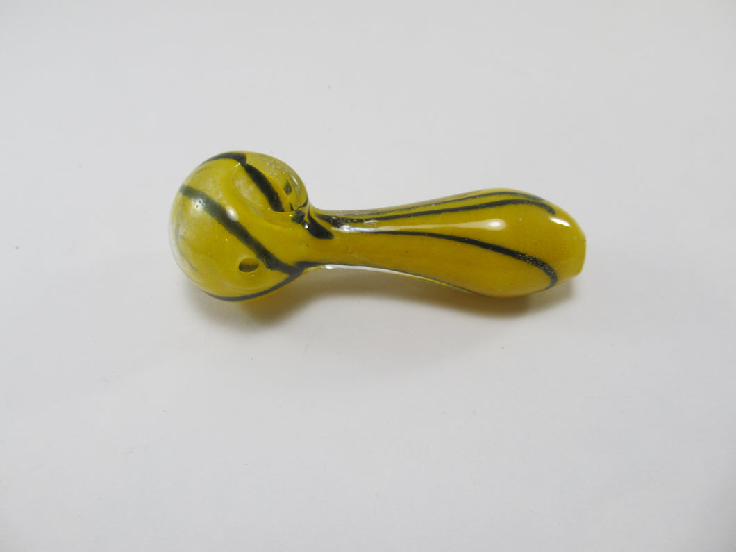 Black Swirl Yellow Hand Pipe