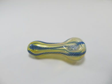 Blue and Yellow Stripped Hand Pipe