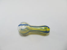 Load image into Gallery viewer, Blue and Yellow Stripped Hand Pipe