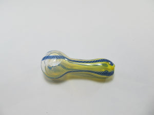 Blue and Yellow Stripped Hand Pipe