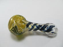 Load image into Gallery viewer, Yellow and Black Spiral Hand Pipe