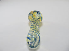 Load image into Gallery viewer, Wide Mouth Blue Spiral Hand Pipe