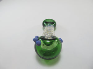 Long Mouthpiece Green and Purple Hand Pipe
