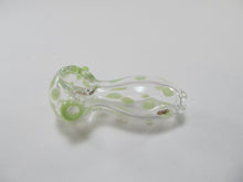 Load image into Gallery viewer, Green Polka Dot Hand Pipe