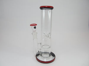Red and Black Straight Tube Water Pipe