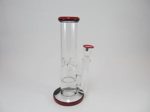 Red and Black Straight Tube Water Pipe