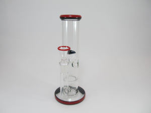 Red and Black Straight Tube Water Pipe