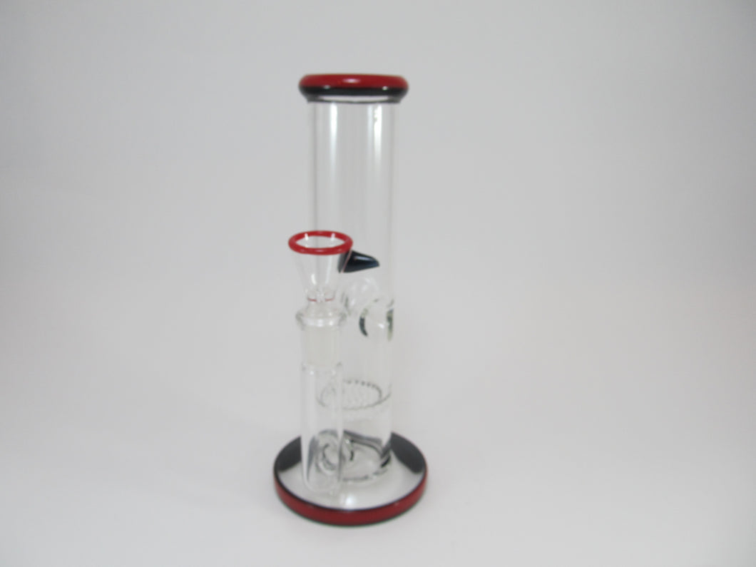 Red and Black Straight Tube Water Pipe