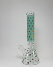 Load image into Gallery viewer, Teal and Purple LV Water Pipe