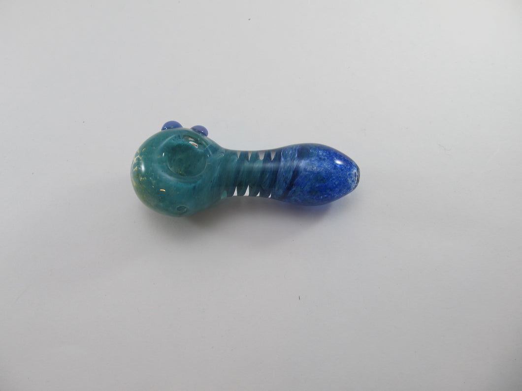 Short Blue and Green Hand Pipe