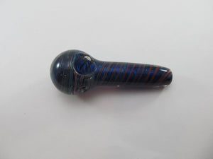 Dark Blue Spiral Hand Pipe