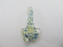 Load image into Gallery viewer, Skinny Mouth Blue Speckled Hand Pipe