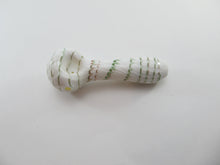 Load image into Gallery viewer, White Hand Pipe w/ Green Stripes