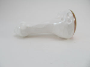White and Pink Carved Hand Pipe