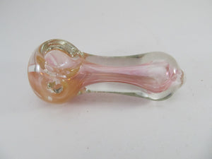 Clear Shell Pink Inside Hand Pipe