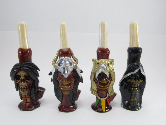 Wooden Skull Pipes