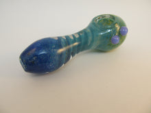 Load image into Gallery viewer, 4.5 inch Cork Screw Glass pipe Green and blue