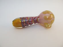 Load image into Gallery viewer, 4 inch inside out glass latticho glass pipe squiggle