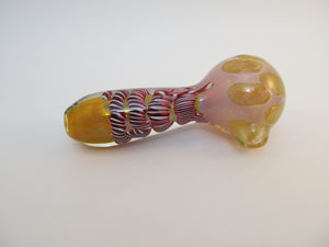4 inch inside out glass latticho glass pipe squiggle
