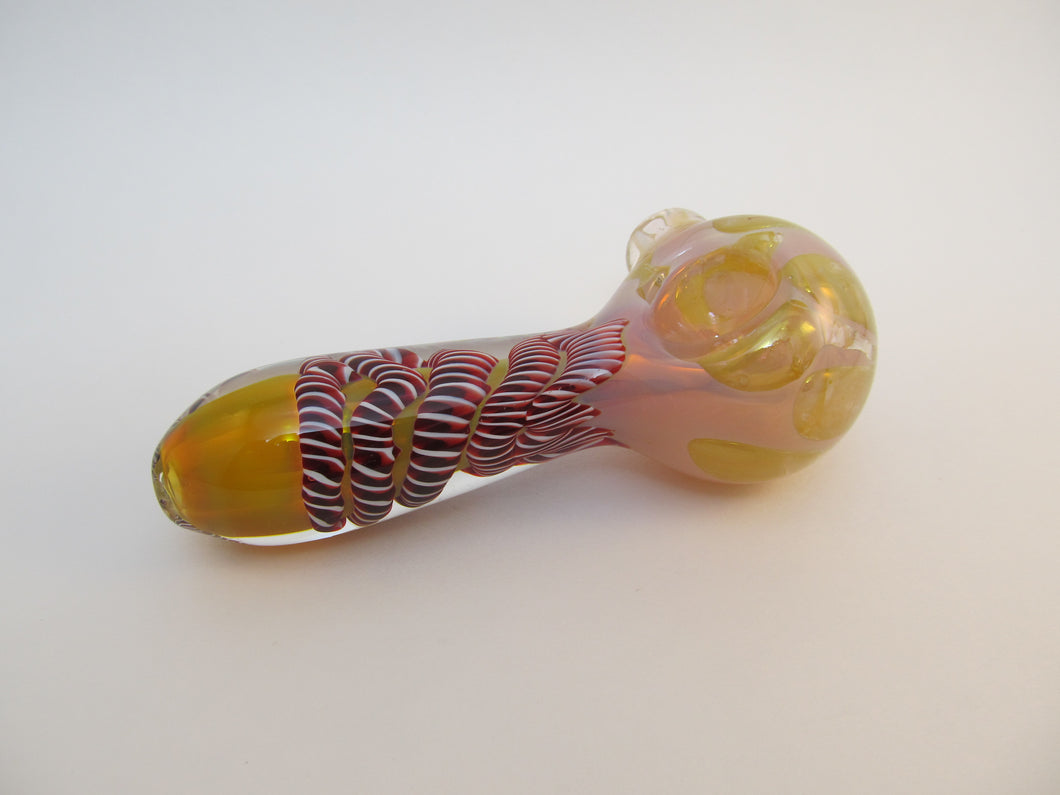 4 inch inside out glass latticho glass pipe squiggle