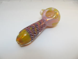 4 inch inside out glass latticho glass pipe squiggle