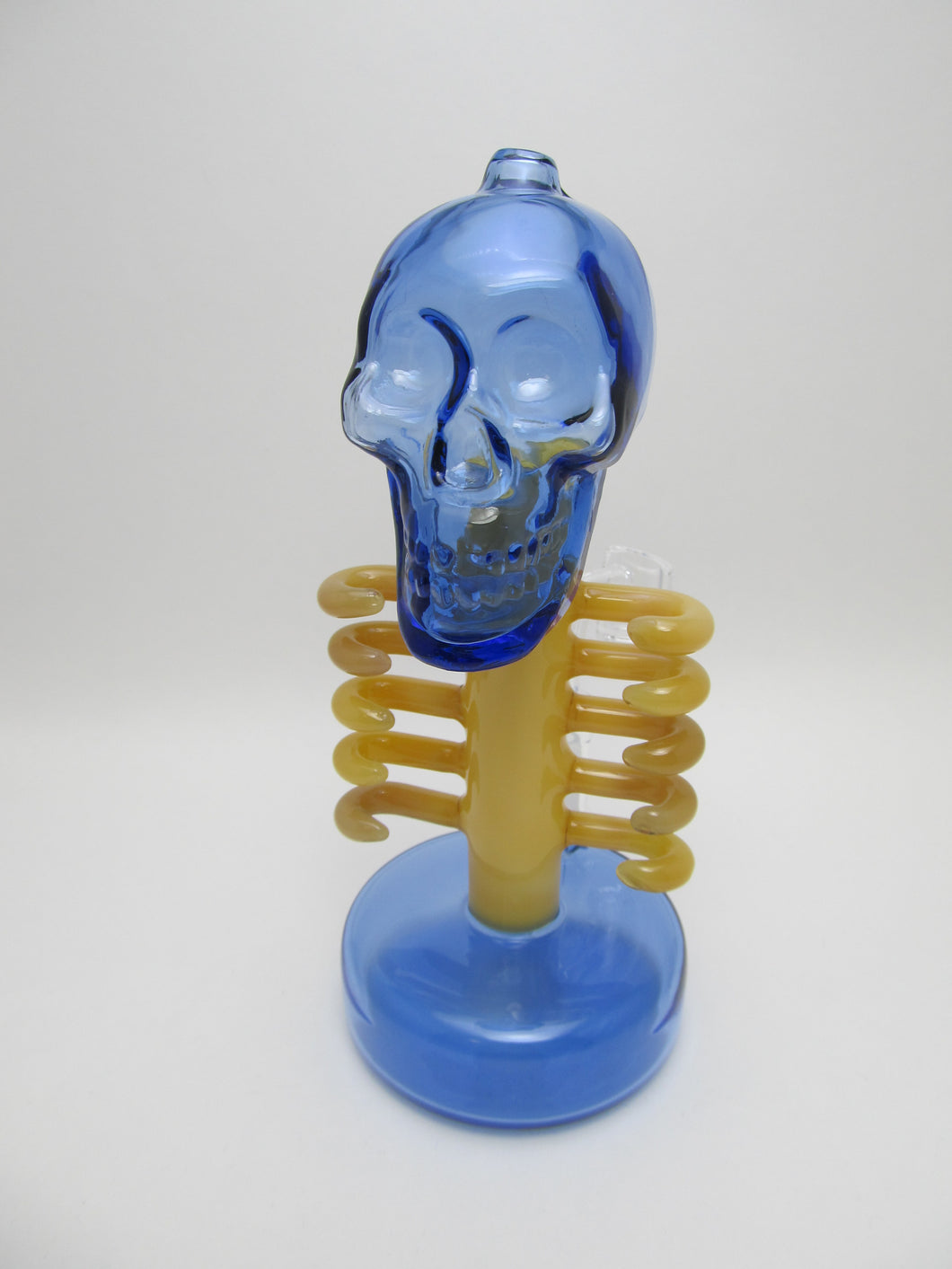 Blue and yellow skull rig